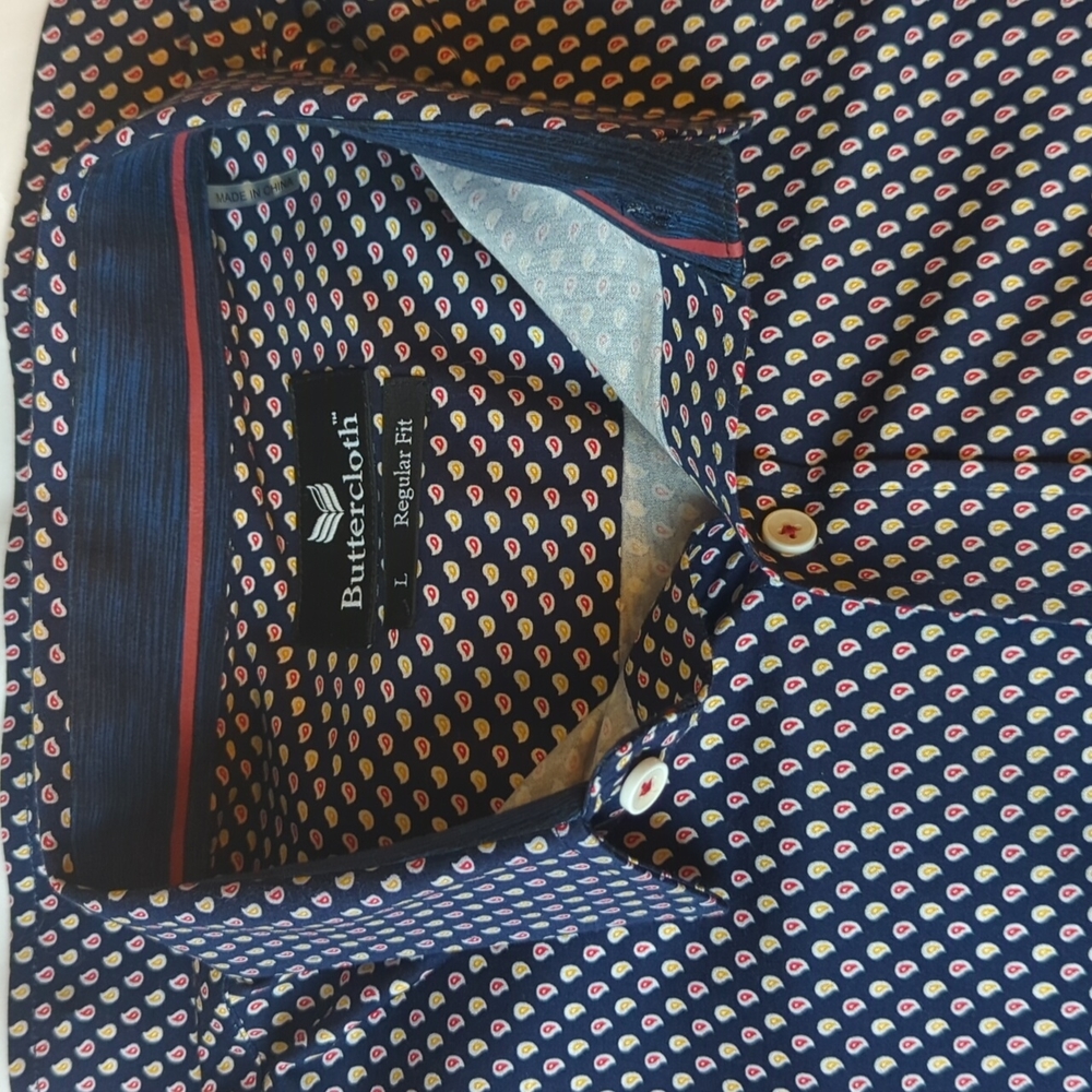 Buttercloth Navy Button Down